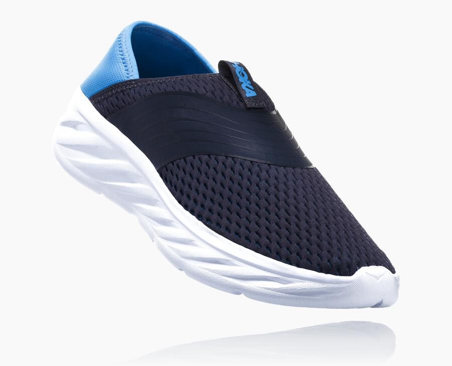 Hoka One One Sandale Panske Námornícka Modrá/Biele - ORA Recovery - 21376-CTVH